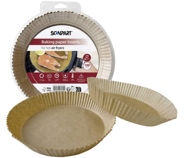 Scanpart Papier do air frayer 20 cm okrągły 100 szt. - 1369397 - zdjęcie